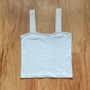 White ribbed tank top